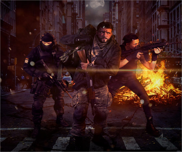 action movie poster photoshop