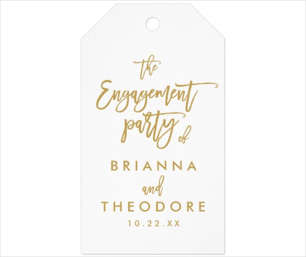 handmade engagement gift tag