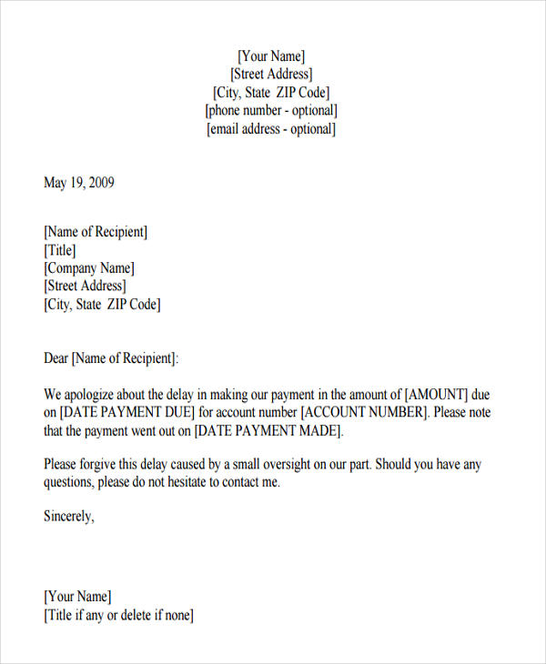 apologize late payment letter