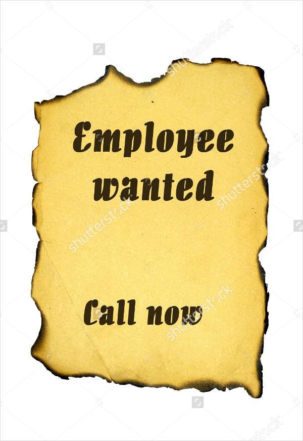 blank job wanted poster