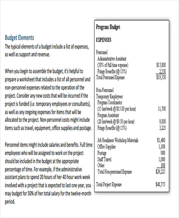Non Profit Program Budget Template from images.template.net