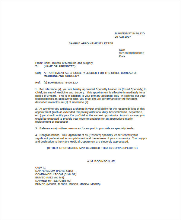 appointment letter pdf download