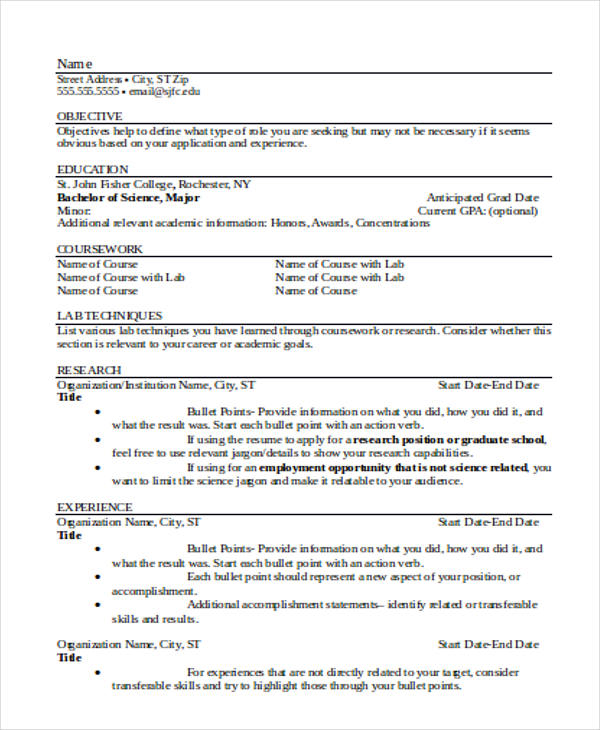 free resume templates for experienced it professionals