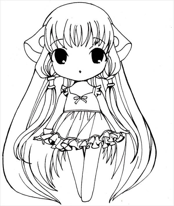 9  Anime Girl Coloring Pages  PDF, JPG, AI Illustrator  Free \u0026 Premium Templates