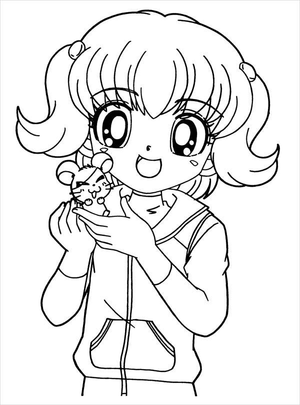 8+ Anime Girl Coloring Pages - PDF, JPG, AI Illustrator | Free