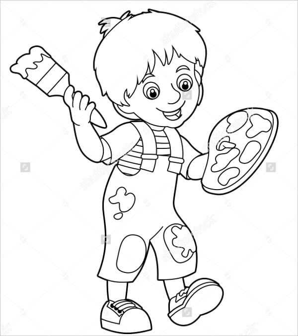 anime boy coloring page