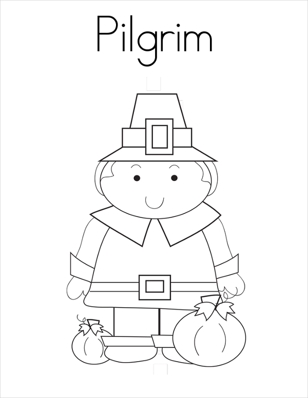 pilgrim boy coloring page