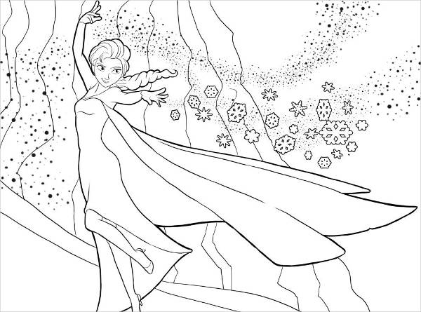 frozen character coloring page