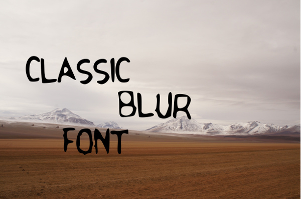classic blur font