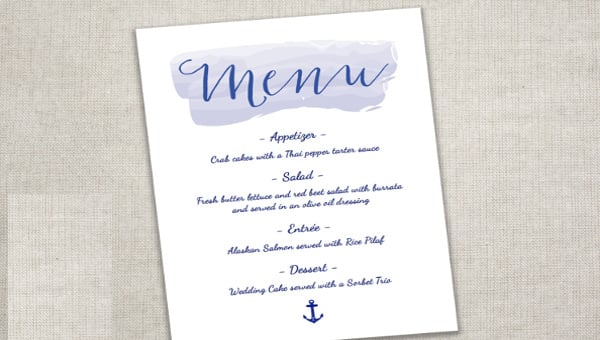 Free Bridal Shower Menu Template from images.template.net