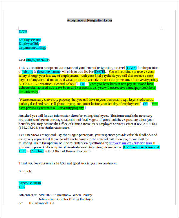 4+ Resignation Letter with Regret Template 5+ Free Word, PDF Format