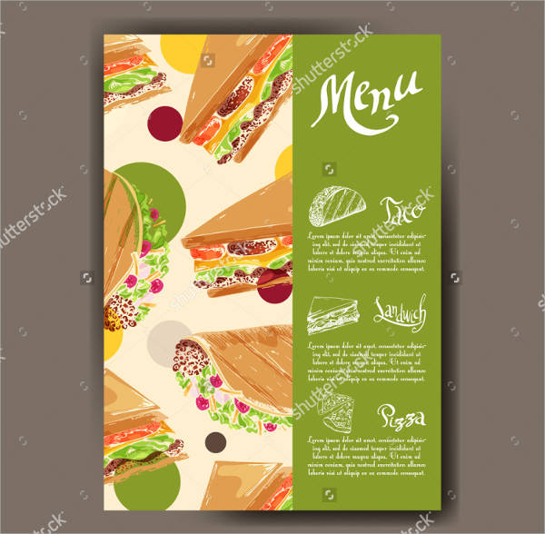 food and beverage menu template