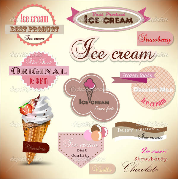 free ice cream psd menu template