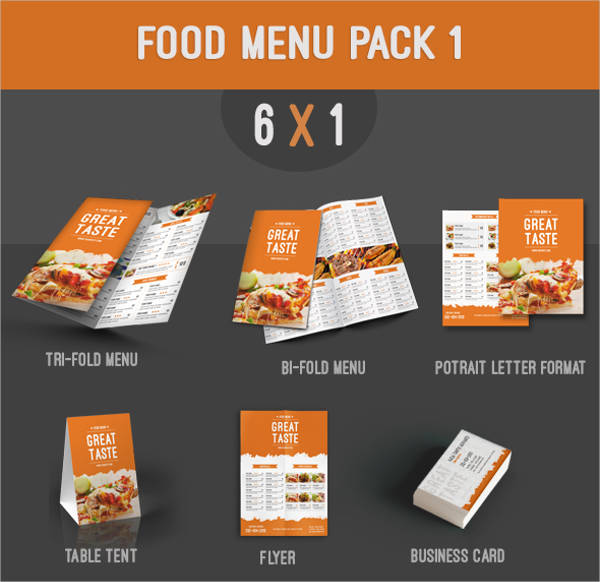 food menu layout template