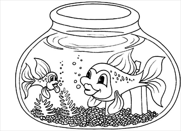 8 fish coloring pages  jpg ai illustrator  free