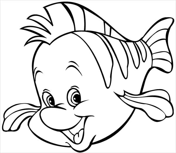 8 Fish Coloring Pages JPG AI Illustrator Free