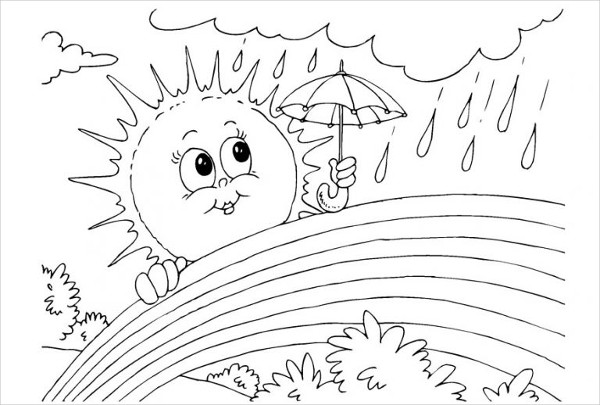 9 rainbow coloring pages jpg ai illustrator download free