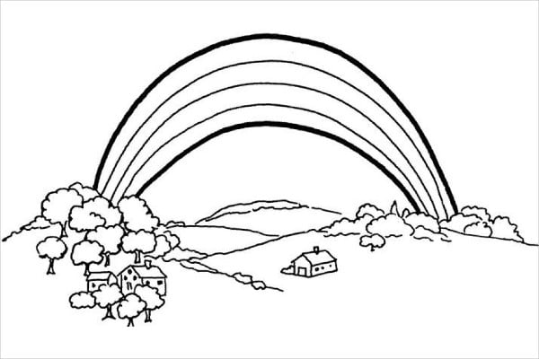 9+ Rainbow Coloring Pages - JPG, AI Illustrator Download