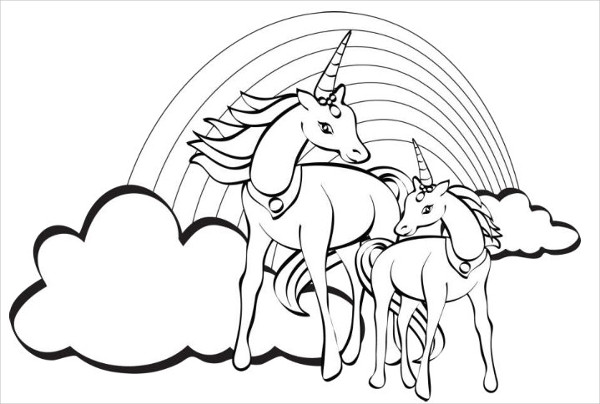 Download 9+ Rainbow Coloring Pages - JPG, AI Illustrator Download ...