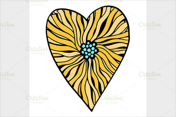 heart mandala coloring page