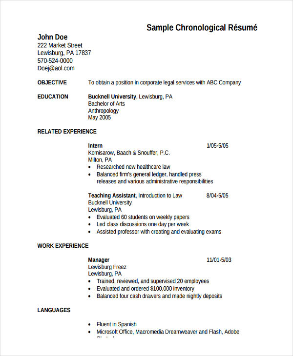 Resume Of Hr Fresher