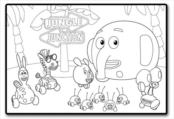 8 Jungle Coloring Pages PDF PNG 8 Jungle Coloring Pages PDF PNG