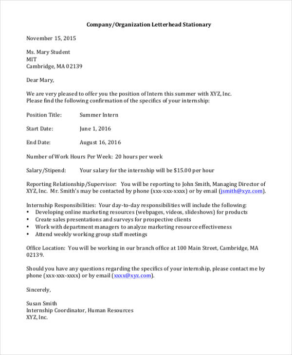 Employment Offer Letter Template - 13+ Word, PDF Format Download!