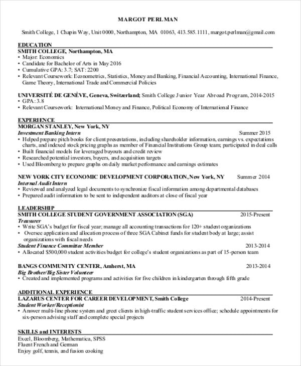 marketing fresher resume template