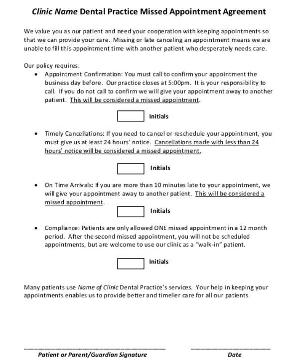 Missed Appointment Letter Template 6+ Free Word, PDF Format Download!