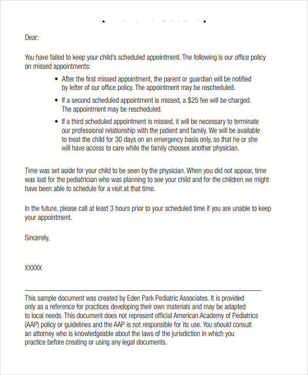 Reschedule Appointment Letter Template - 11+ Word, PDF Format Download!