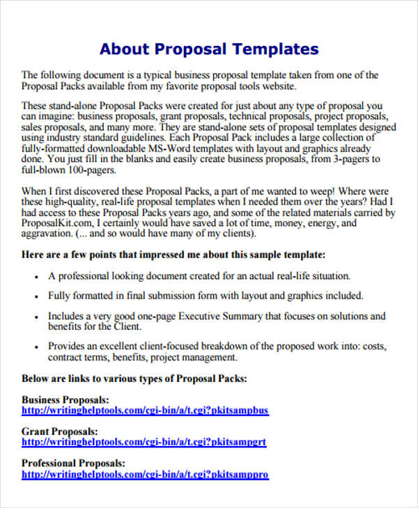 business proposal email format