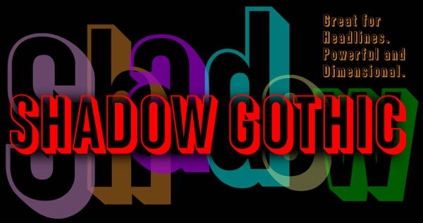 shadow gothic font