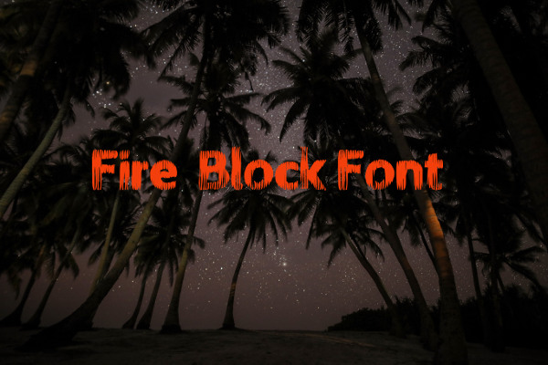 fire block font