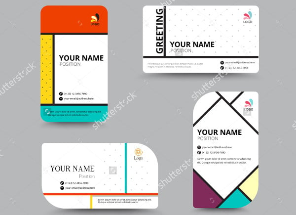 business card text layout design