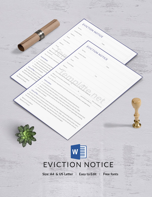 13 free notice templates demand eviction legal death