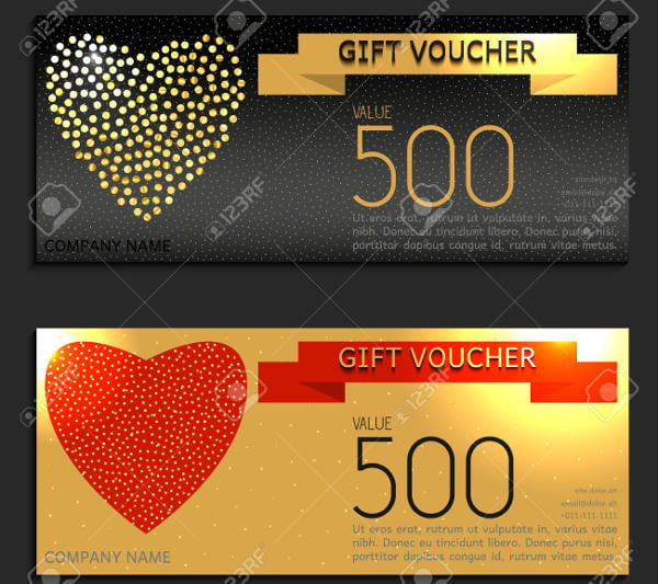 valentines day coupon layout design