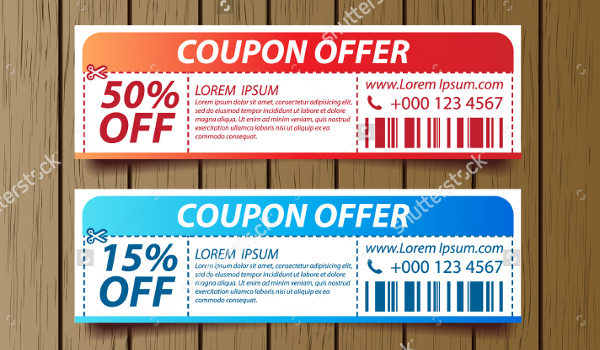 discount coupon layout design