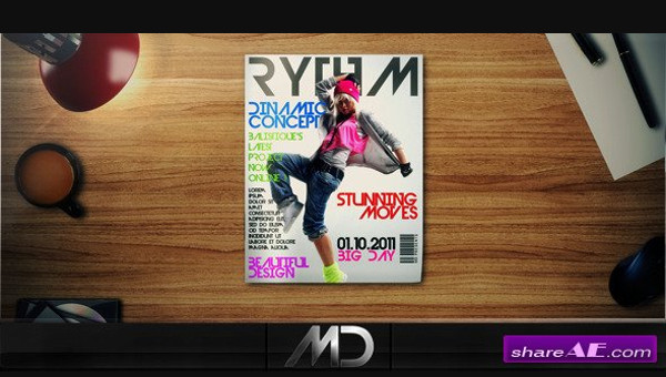 magazine cover after effects template