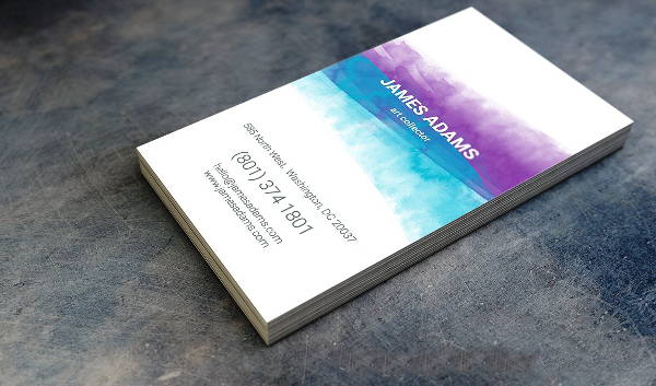 creative watercolor business card