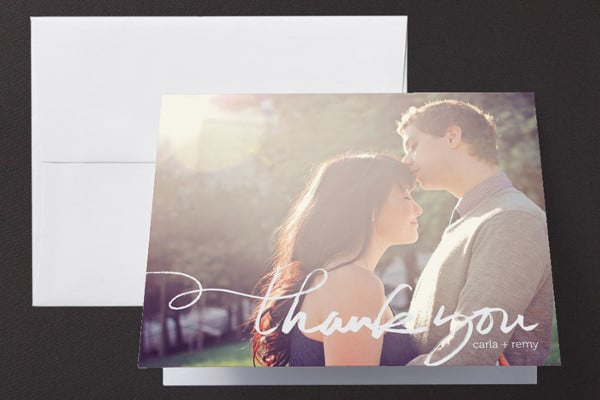 thank you for attending wedding card