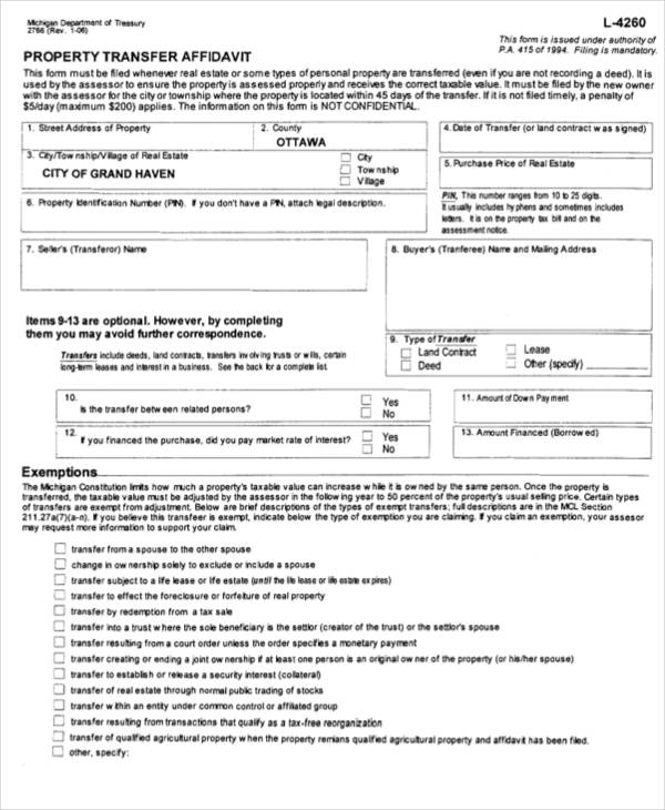 property ownership transfer letter template