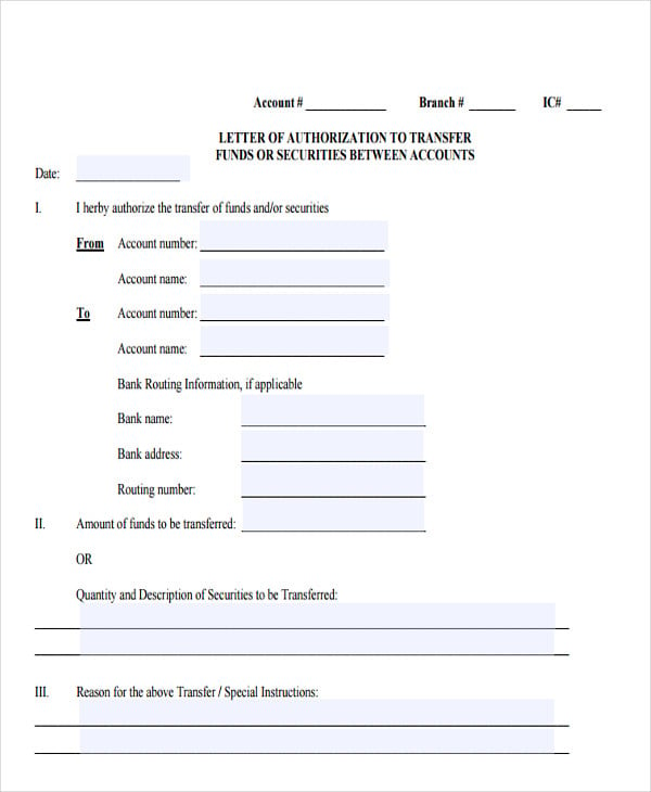10 Fund Transfer Letter Templates Pdf Doc Apple Pages Google