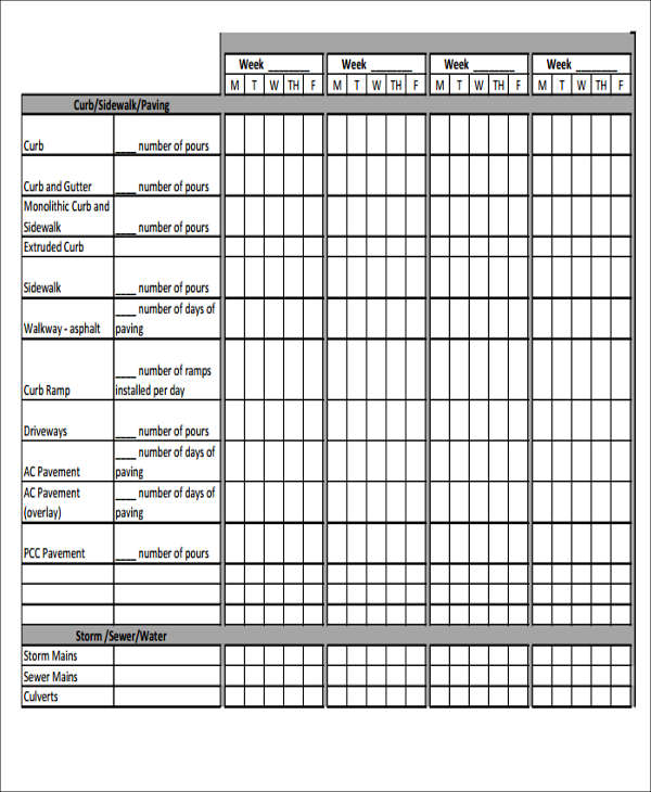 free construction schedule template excel