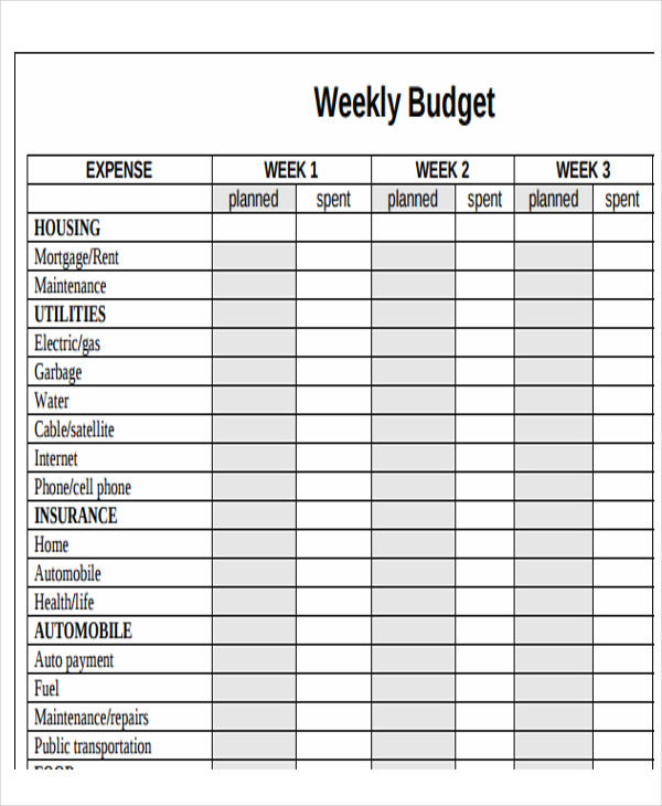 excel monthly calendar budget template