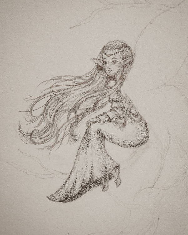 fantasy girl drawing