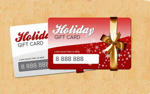 unique holiday gift card