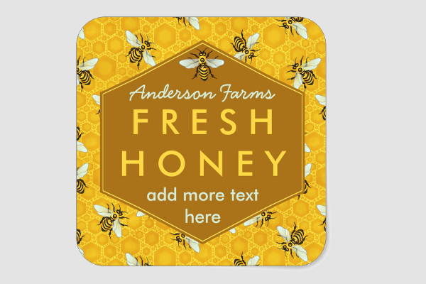 personalized honey jar label