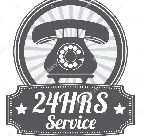 vintage customer service logo