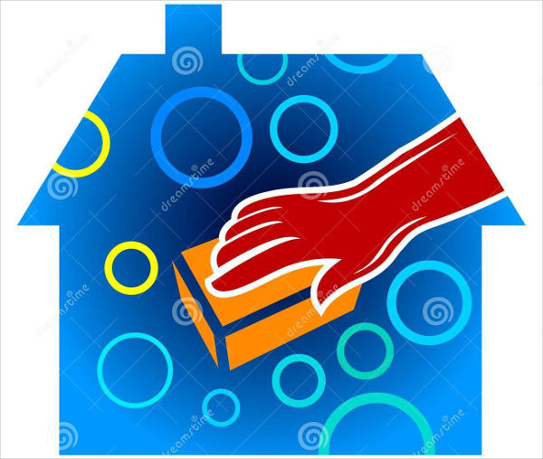 house cleaning service logo