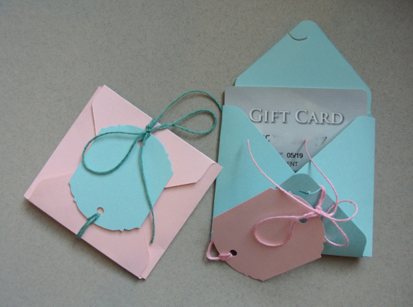 handmade baby shower gift card